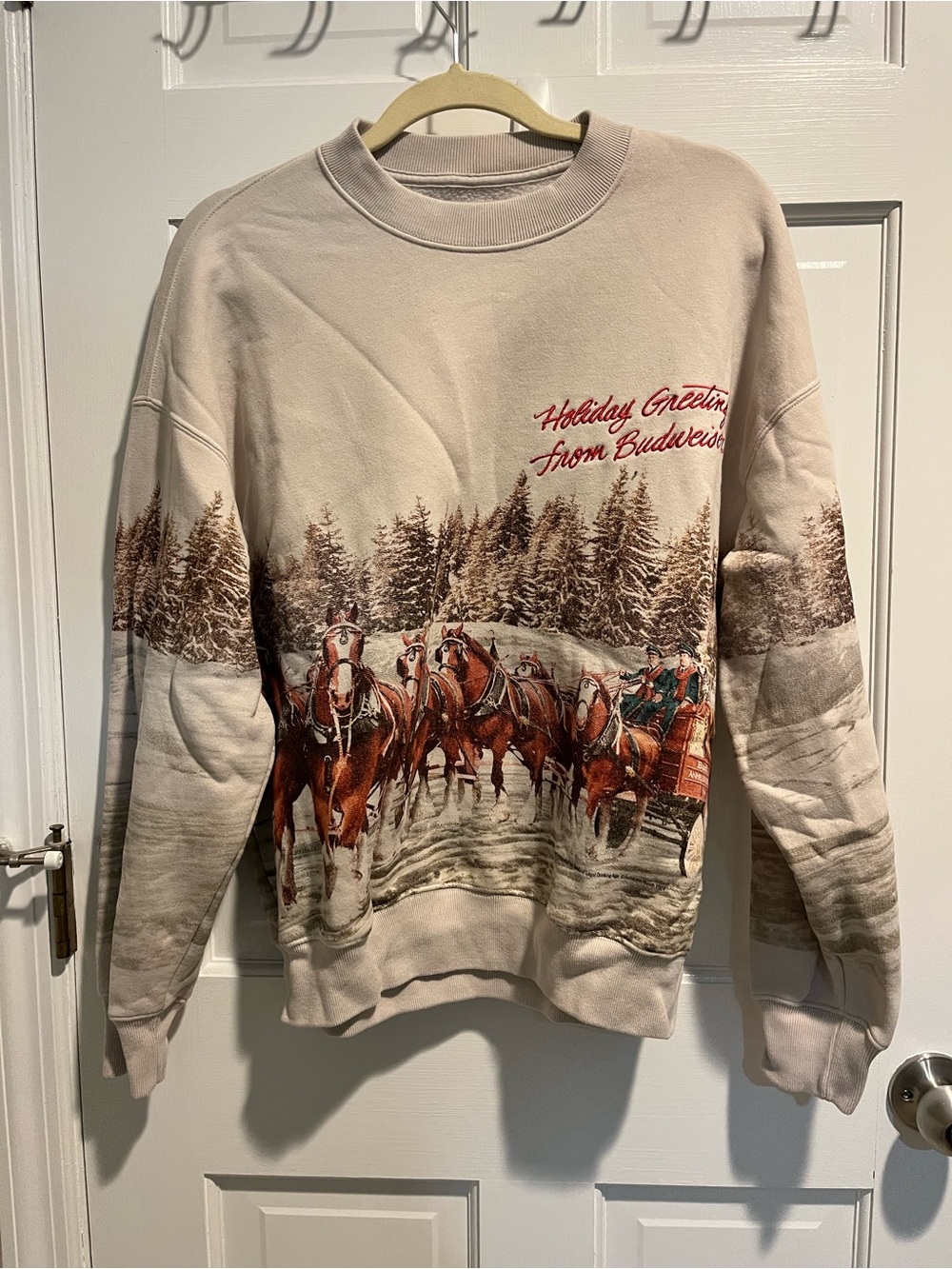 Budweiser Clydesdales Holiday Greetings Sweatshirt